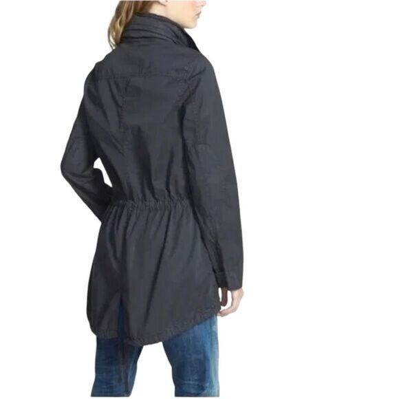 JAMES PERSE Women's Off Black Hooded Utility Jacket Size 1 / Small - Picture 5 of 15